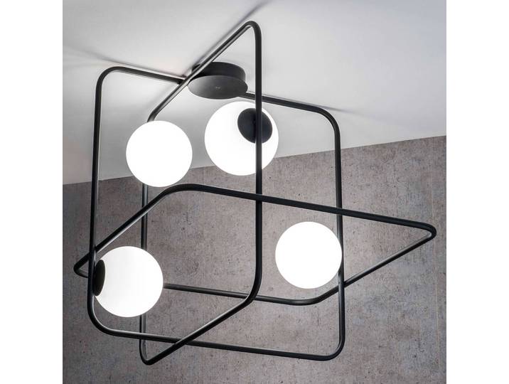 Marchetti Designer Deckenleuchte Intrigo, dimmbar, schwarz, für Wohn- / Esszimmer, Metall, Design