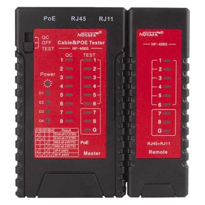 W-Star Tester kabel?? UTP WSNF468S test POE 802.3at UTP/STP RJ45 RJ11 (Kabeltester) (WSNF468S)