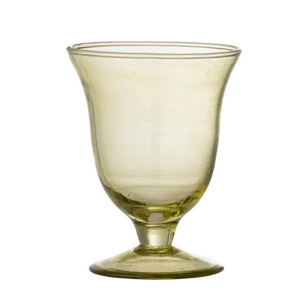 Bloomingville Florentine wijnglazen groen set van 6 stuks