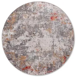 Webteppich Fresco Ø 200 cm Mischgewebe Grau