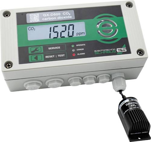 Schabus GX-D500 Kohlendioxid-Melder mit externem Sensor netzbetrieben detektiert Kohlendioxid