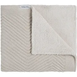 Baby's only, Babydecke, Babys Only Gitterbettdecke teddyfutter Grace, 100x135cm, warm linen (135 x 100 cm)