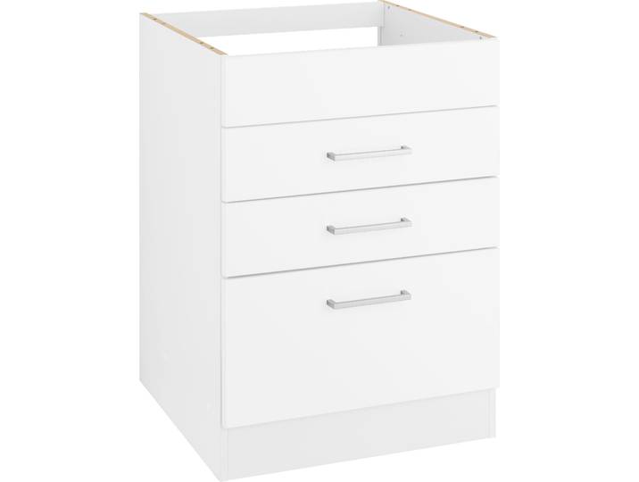 Kochfeldumbauschrank KOCHSTATION KS-Visby , weiss (weiß), B:60cm H:82cm T:60cm, Schränke, Kochfeldumbauschrank
