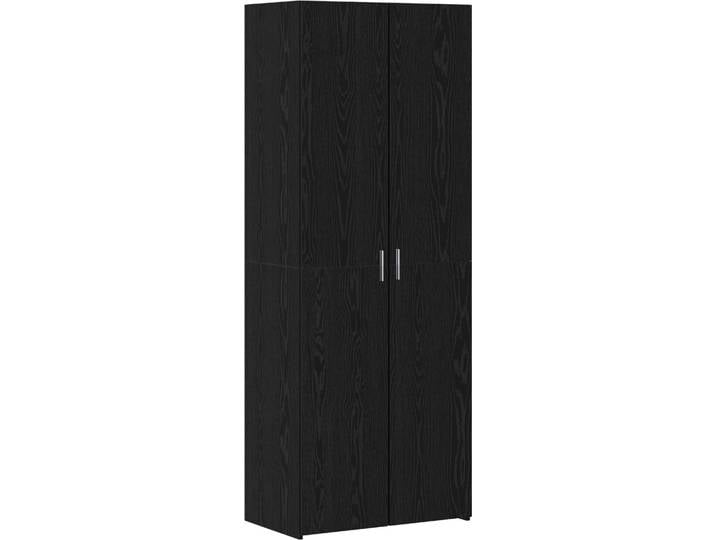 Meuble haut vidaXL\, noir\, imitation chêne\, 70 x 42\,5 x 185 cm