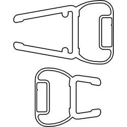 HSK Ersatzteile Magnetprofil 90° für 5 mm Glas, Höhe 2.010 mm, Transparent, E100056-5-1-99 E100056-5-1-99