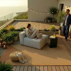 Home Deluxe Outdoor Sofa ALAZIA - Hellgrau