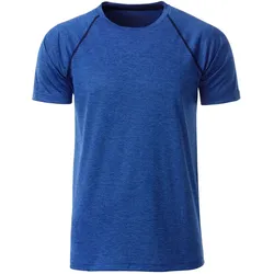 Funktions-Tshirt "JN496" - XL - blue-melange/navy