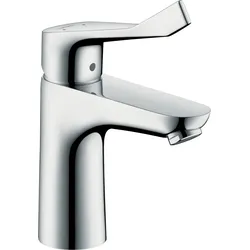 hansgrohe Focus Waschtischmischer, extra langer Griff, ComfortZone100, Ausladung 119mm, ohne Ablaufgarnitur, chrom, 31915000