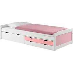 FUNKTIONSBETT ANDREA 90x200 cm weiß/rosa