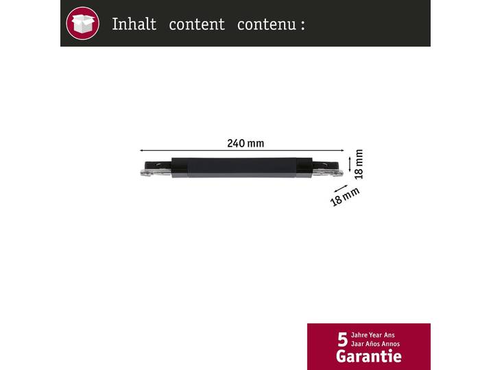 Paulmann URail Schienenadapter Zigbee Dimm/Switch chrom matt, chrom / silber, Kunststoff