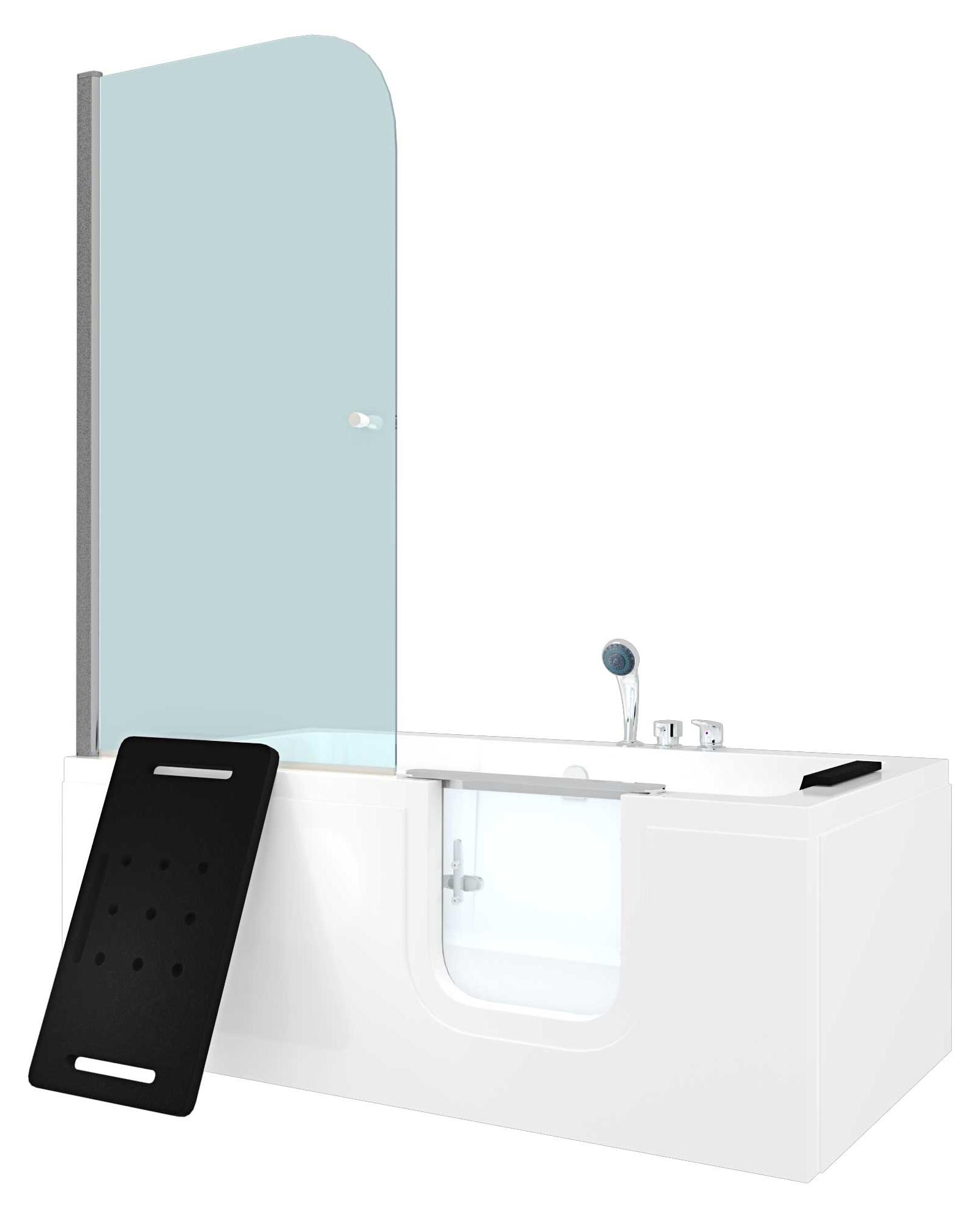 Seniorendusche und Sitzwanne Kombination Wanne mit Tür S15D-EH-R 85x160x215cm OHNE 2K Scheiben Versiegelung