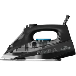 Black & Decker Black+Decker Dampfbügeleisen BXIR2805E, Bügeleisen, Schwarz, Blau