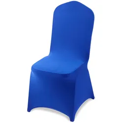 VEVOR Stuhlhussen Stuhlbezug 50 Stk. waschbarer & abnehmbarer Stuhlüberzug aus Polyester-Spandex für Hochzeitsfeiern Esszimmerbankette Restaurant, passend für Stühle (51 x 45 x 95 cm) Königsblau
