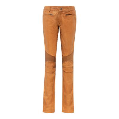 Bikerhose RICANO "Lederhose Donna", Damen, Gr. XS, Länge 34, cognac, Obermaterial: 100% Ziegennappaleder GONA., schmal, Hosen, Handgefertigt aus echtem Leder