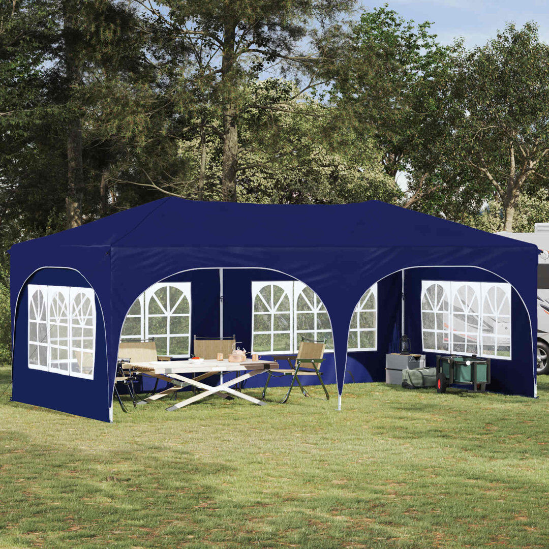 Vidaxl Pop-Up Party Tent Oxford Fabric Pop-Up Event Outdoor Canopy Wedding Blue