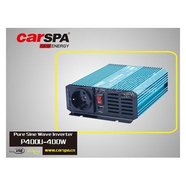 Carspa Voltage converter P400U-122 12V/230V+USB 400W, pure sine wave (P400U-122)