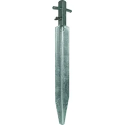 Dehn 634145 ErdungsspieÃ Profilstahl/tZn L450mm m. Schraube u. Flügelmutter M8, Elektronikzubehör + Gehäuse, Silber