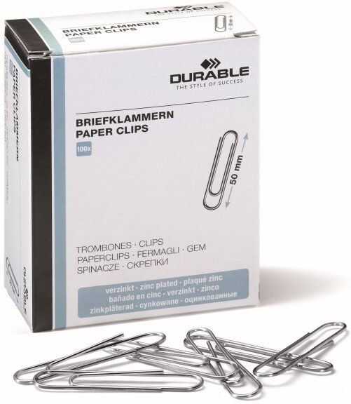 Durable Papirclips   50 Mm   Z   100 Stk.