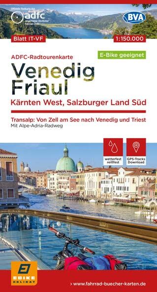 Allgemeiner Deutscher Fahrrad-Club e.V. (ADFC) - ADFC-Radtourenkarte IT-VF Venedig, Friaul - Kärnten West, Salzburger Land Süd, 150.000, reiß- und wetterfest, E-Bike geeignet, GPS-Tracks Download, ... (ADFC-Radtourenkarte 1:150.000) - Preis vom 17.10.2026