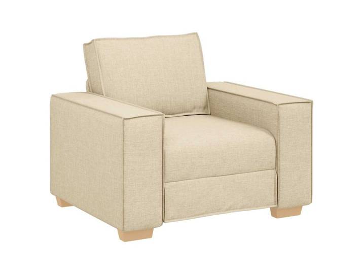 vidaXL Sofa Sofa Stuhl Creme 100x78x84 cm Stoff, 1 Teile