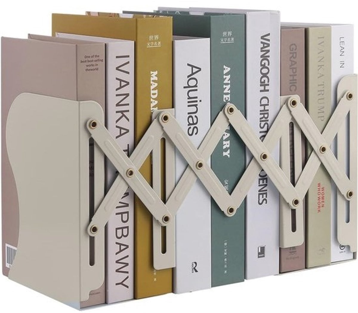 Uitbreidbare Metalen Boekensteunen voor Thuis en Op Kantoor - Verstelbare Boekenhouder met Antislip Design