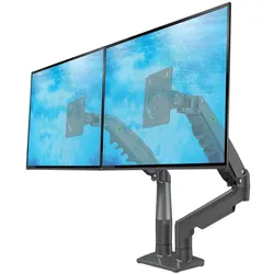 North Bayou NB F160B / Stolní držák pro 2 monitory / 17-27" (Tisch, 27"), Monitor Halterung, Schwarz