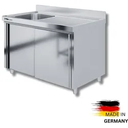 Edelstahl Spülschrank 1 Becken links 160 x 70 cm VM EUROPA