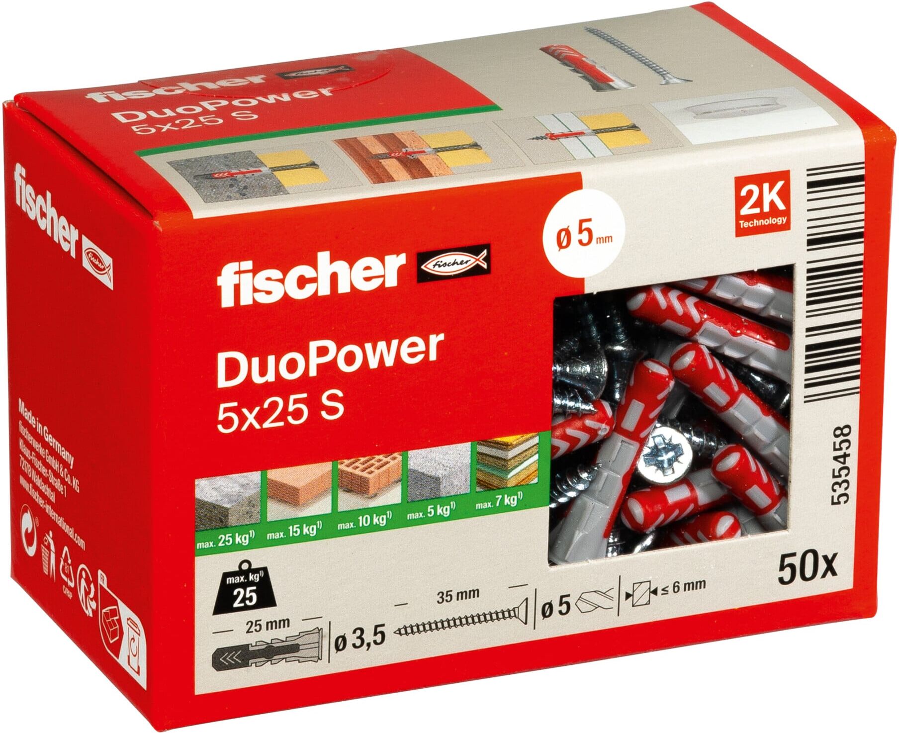 fischer DUOPOWER 5x25 S LD (535458)