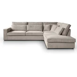 ECKSOFA Parma ohne Schlaffunktion cappuccino rechts