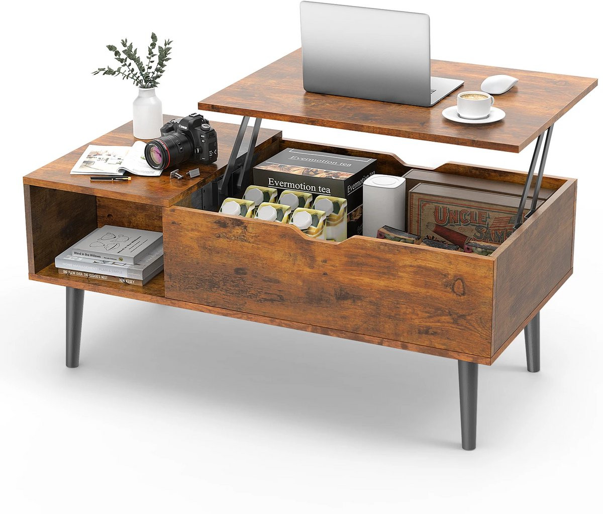 Betaalbare Goederen® Salontafel - Rechthoekig - Bruin