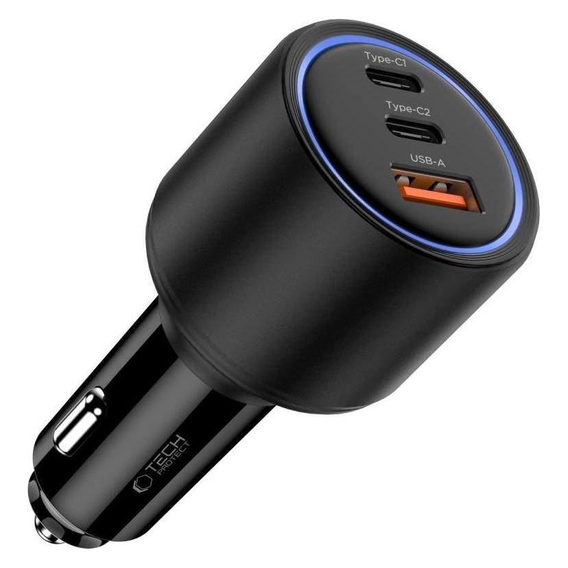 Tech-Protect CC04 3-port PD175W car charger - black (27660-0)