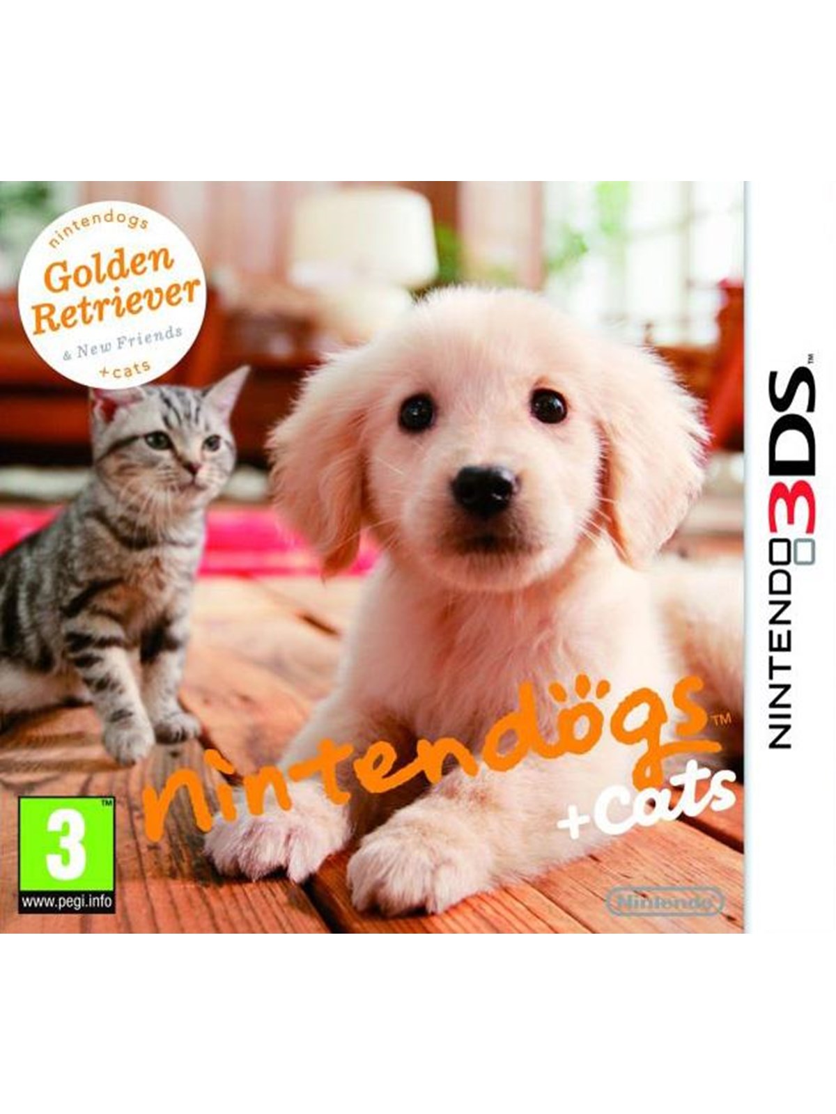 Dogs + Cats: Golden Retriever & New Friends - Nintendo 3DS - Virtual Pet - PEGI 3