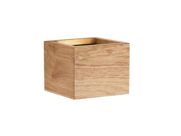 Fischer & Honsel Led-Wandleuchte Shine-Wood, Schwarz, Holz, Metall, Eiche, 10x11.5x12.5 cm, Lampen & Leuchten, Innenbeleuchtung, Wandleuchten