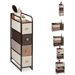 Relaxdays Schubladenschrank vers. Designs Beige,Braun,Hellbraun