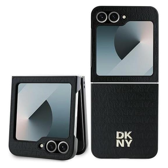 DKNY DKHCZF6PSHRPSK Z Flip6 F741 czarny/black Repeat Pattern Stack Logo (Samsung Galaxy Z Flip6) (DK000225-0)
