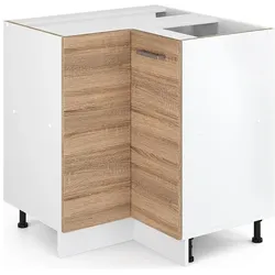 Vicco, Regal, Küchenfront R-Line, Sonoma, 59.2 x 71.3 cm Möbelfront für den Eckunterschrank