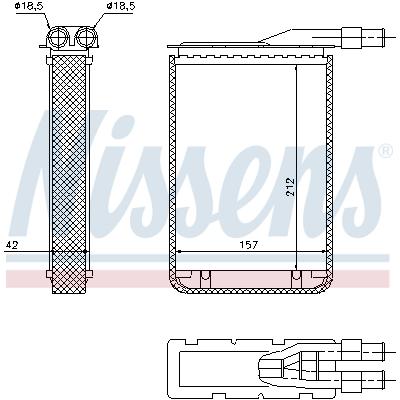 NISSENS Wärmetauscher, Innenraumheizung 733591 für RENAULT