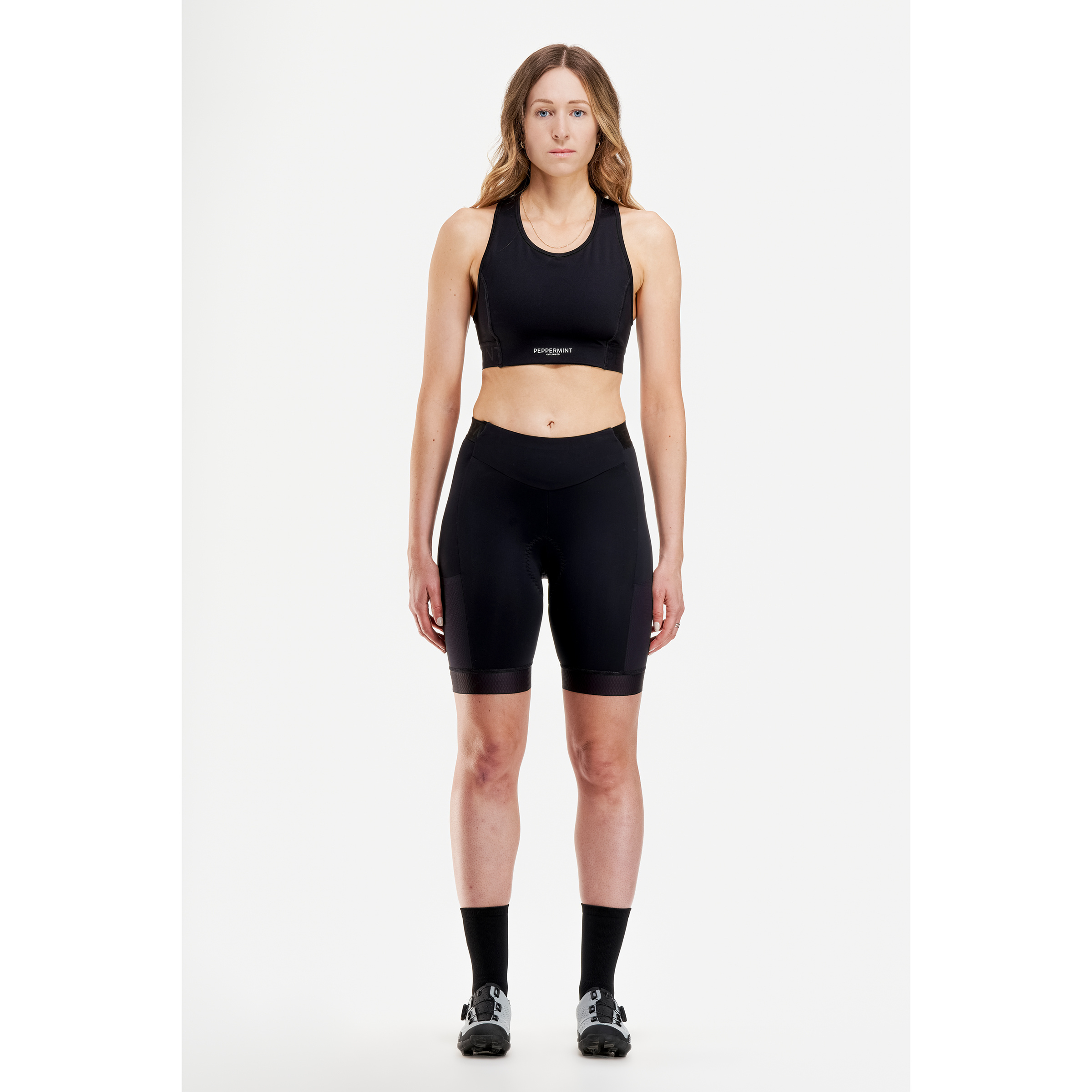 Peppermint Signature Cargo Radhose kurz Damen Fahrradhose schwarz Größe S Gravel Schnell trocknend