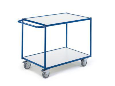 ESD-Tischwagen mit waagerechten Schiebebügeln, 2 Etagen, 790 x 490 mm