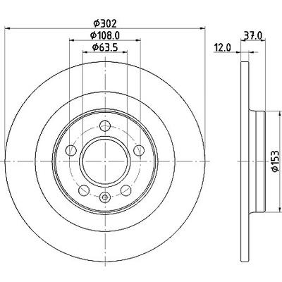 Hella Bremsscheibe [Hersteller-Nr. 8DD355132-121] für Volvo