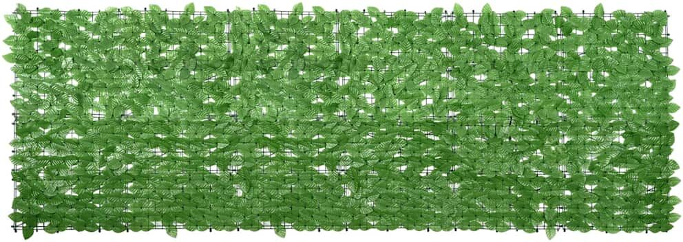 vidaXL Toldo para balcón con hojas verde 300x100 cm Verde