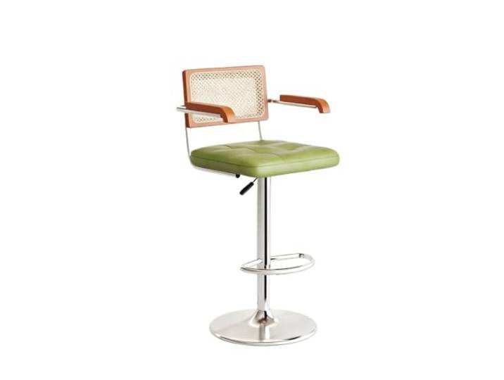 VNCdfhETs Barstuhl Höhenverstellbare Barhocker Drehbare Frühstücksstühle Barhocker(Green-a)