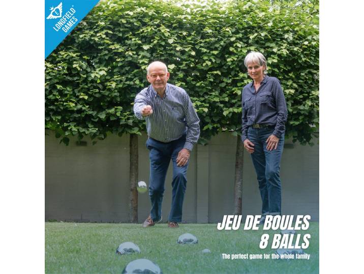 Engelhart Jeu de Boules - Luxe set - 8 metalen ballen - Houten kist