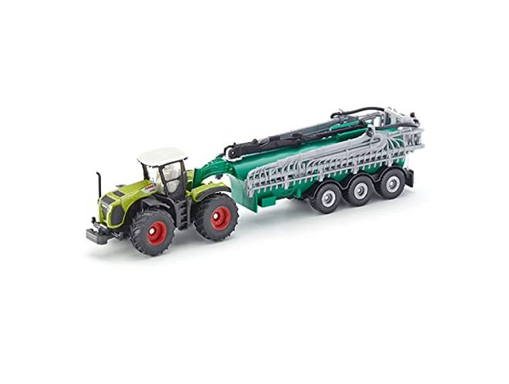 siku 1827, Claas Xerion with Vacuum Tanker, 1:87, Metal/Plastic, Green, Extendable drip hose boom