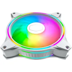 2x Cooler Master MasterFan MF120 Halo (120 mm, 3x), PC Lüfter, Weiss, Transparent