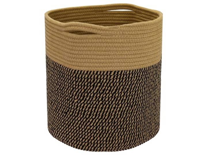 HMF Panier de rangement compatible avec étagère KALLAX\, panier rond avec poignées dissimulées\, 31 x 31 cm\, Noir-Miel