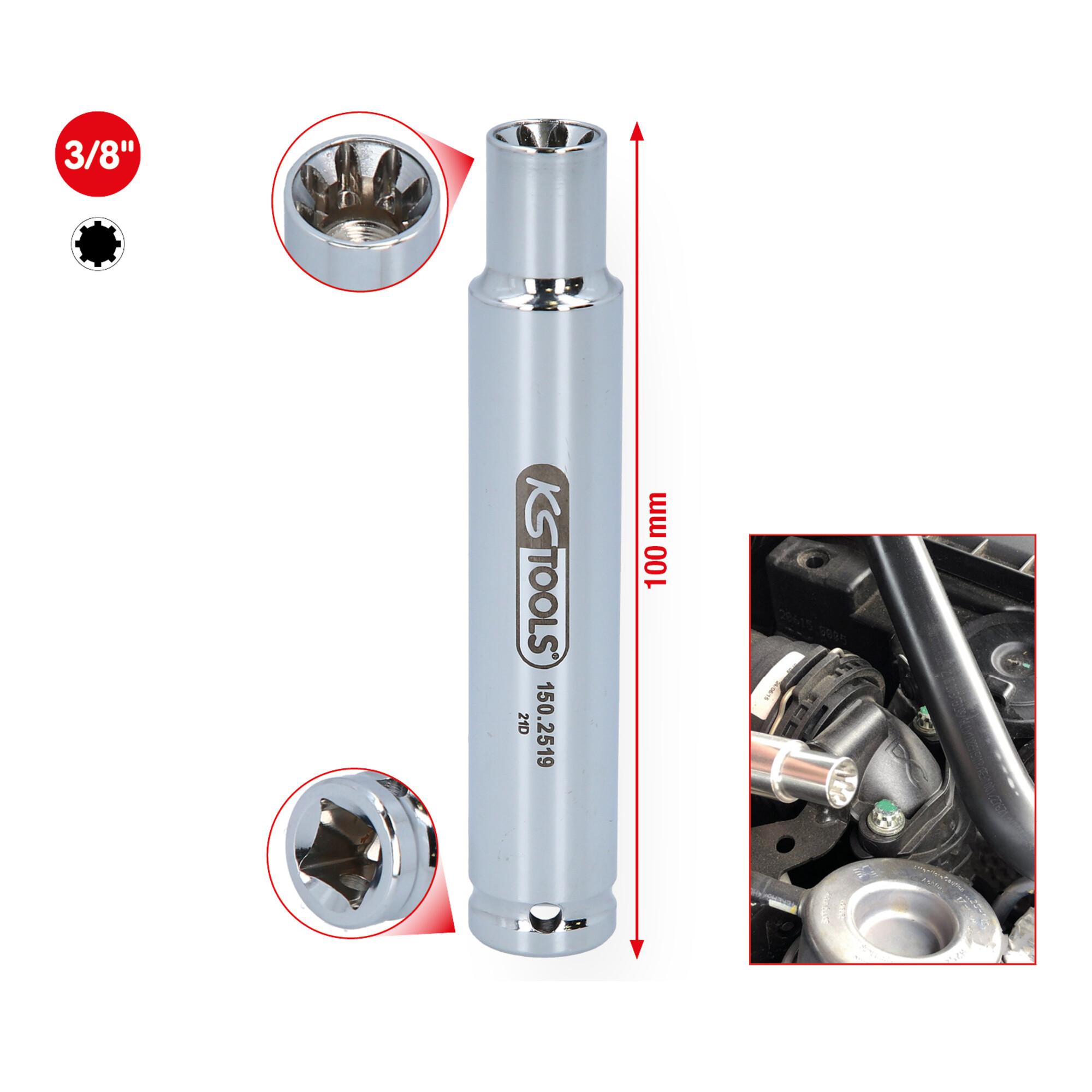 KS Tools 3/8" Spezial-Steckschlüssel für Saugrohr-Verschraubungen (150.2519)