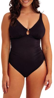 Plus Size Women's MERISSA NON WIRED PLUNGE SWIMSUIT by Fantasie Swim in Black (Size S)
