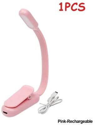 Uplift Picks Rechargeable Mini Clip On Reading Lamp With Three Brightness Levels Anywhere pink rechargeable (1 Pc)