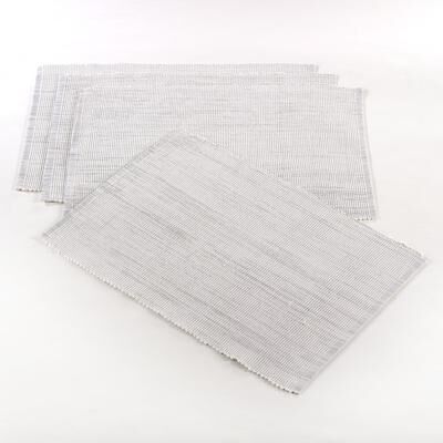 Saro Lifestyle Shimmering Design Ribbed Placemat (Set of 4)